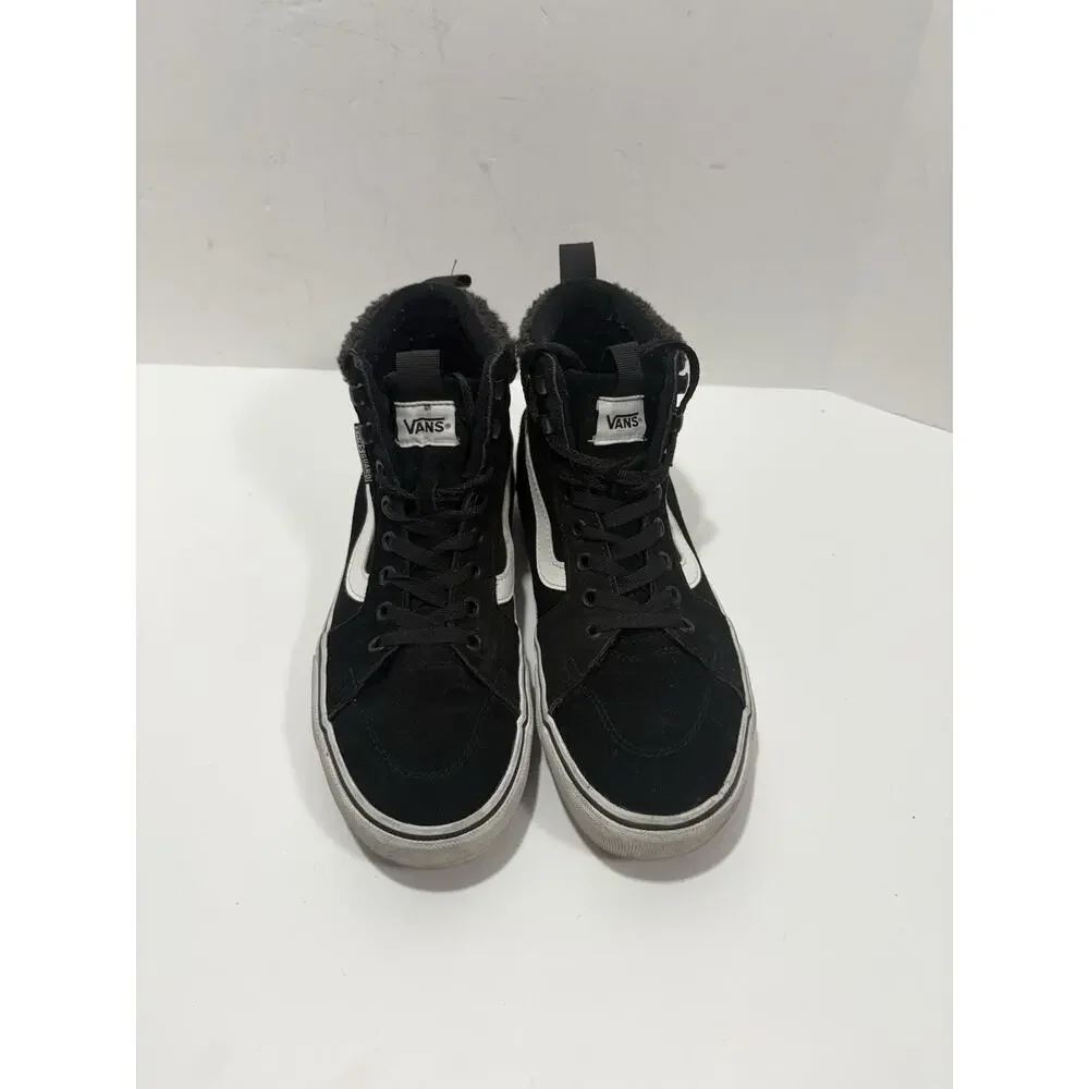 Vans Filmore Vansguard Shoes Women's Sz 10 Black White Lined High Top Sneakers‎